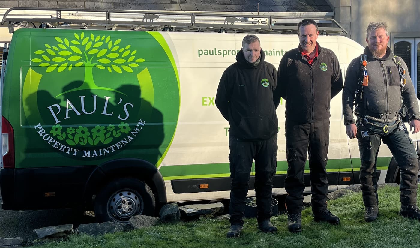 Paul's Property Maintenance team and branded van